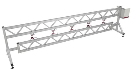Ultra wide mounting bridge for integration of multiple Sensor M for sheet resistance, metal layer thickness or resistivity measurement
